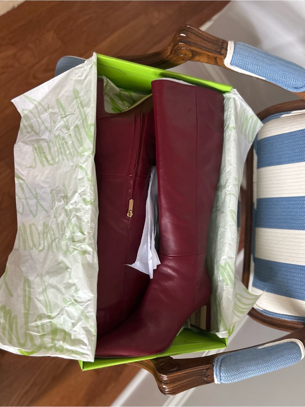 Sam Edelman Tall Leather Burgundy Boot - Picture 11 of 13